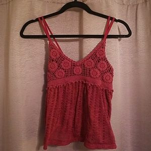 Cranberry color crop top